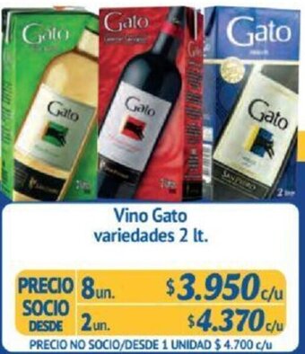 Alvi Vino Gato variedades 2 lt x 8un oferta