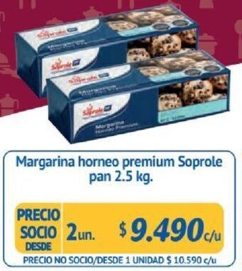 Alvi Margarina horneo premium Soprole pan 2.5 kg x 2un oferta
