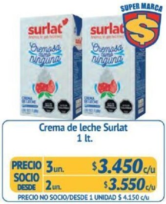 Alvi Crema de leche Surlat 1 lt x 3un oferta