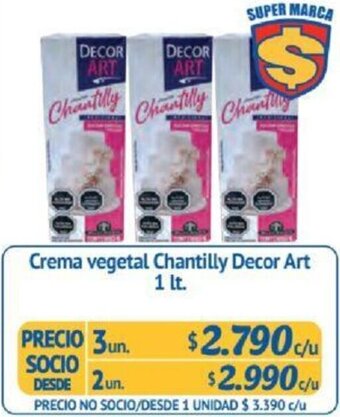 Alvi Crema vegetal Chantilly Decor Art 1 lt x 3un oferta
