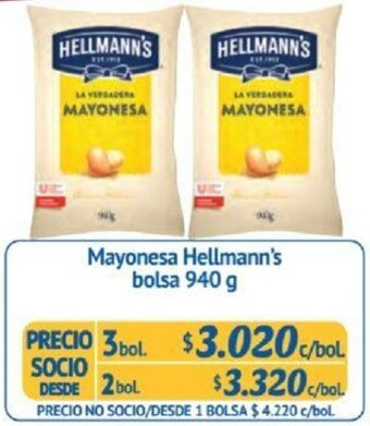 Alvi Mayonesa Hellmann's bolsa 940g x 3bol oferta