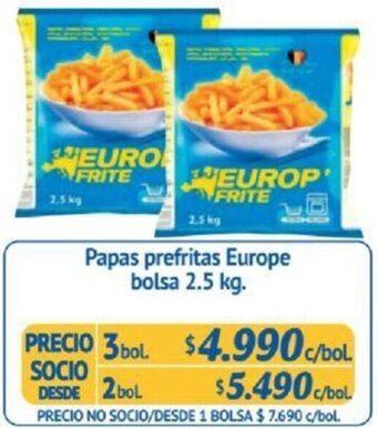Alvi Papas prefritas Europe bolsa 2.5 kg x 3bol oferta
