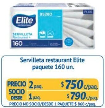 Alvi Servilleta restaurant Elite paquete 160 un x 2 paq oferta