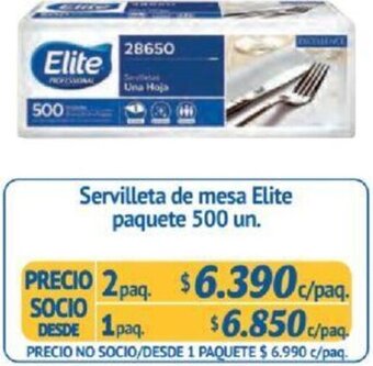 Alvi Servilleta de mesa Elite paquete 500 un x 2 paq oferta