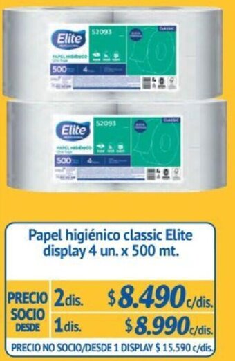 Alvi Papel higiénico classic Elite display 4 un. x 500 mt x 2dis oferta