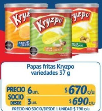 Alvi Papas fritas Kryzpo variedades 37g x 6un oferta