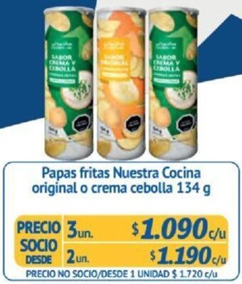 Alvi Papas fritas Nuestra Cocina original o crema cebolla 134g x 3un oferta