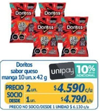 Alvi Doritos sabor queso manga 10 un.x 42g x 2un oferta