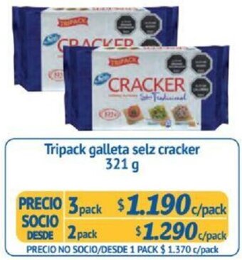 Alvi Tripack galleta selz cracker 321g x 3pack oferta