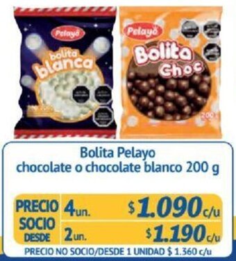 Alvi Bolita Pelayo chocolate o chocolate blanco 200g x 4un oferta