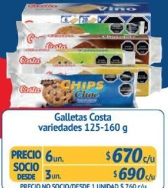 Alvi Galletas Costa variedades 125-160g x 6un oferta