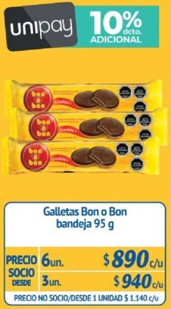 Alvi Galletas Bon o Bon bandeja 95g x 6un oferta