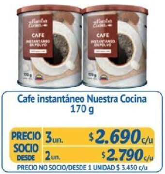 Alvi Cafe instantáneo Nuestra Cocina 170g x 3un oferta