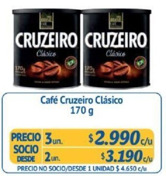 Alvi Café Cruzeiro Clásico 170g x 3un oferta