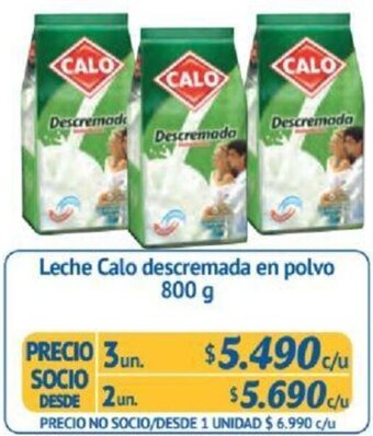 Alvi Leche Calo descremada en polvo 800g x 3un oferta