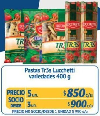 Alvi Pastas Tr3s Lucchetti variedades 400g x 5un oferta