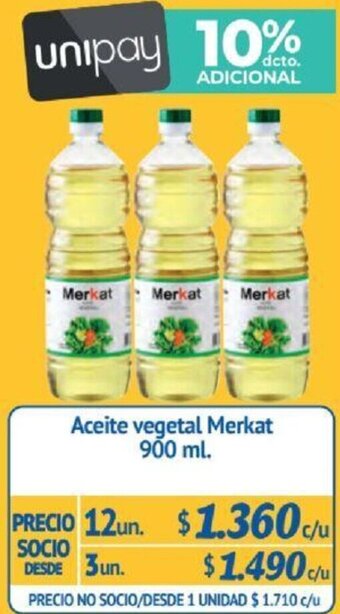 Alvi Aceite vegetal Merkat 900 ml x 12un oferta