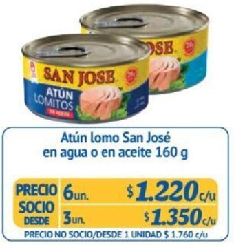 Alvi Atún lomo San José en agua o en aceite 160g x 6un oferta