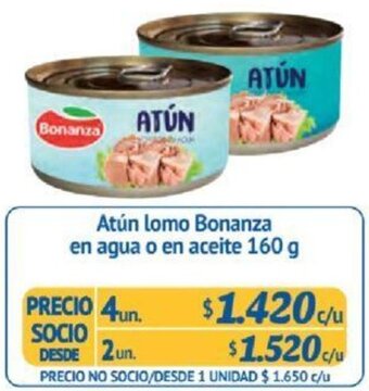 Alvi Atún lomo Bonanza en agua o en aceite 160g x 4un oferta