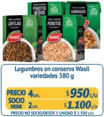 Alvi Legumbres en conserva Wasil variedades 380g x 4un oferta