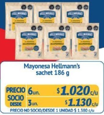 Alvi Mayonesa Hellmann's sachet 186g x 6un oferta