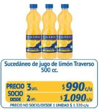 Alvi Sucedáneo de jugo de limón Traverso 500 cc x 3un oferta
