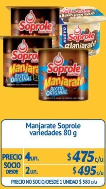 Alvi Manjarate Soprole variedades 80g x 4un oferta