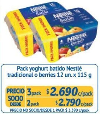 Alvi Pack yoghurt batido Nestlé 12 un. x 115g x 3pack oferta