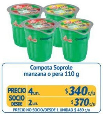 Alvi Compota Soprole 110g x 4un oferta