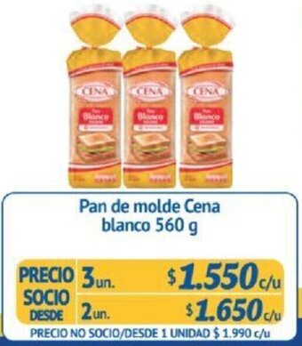 Alvi Pan de molde Cena blanco 560g x 3un oferta