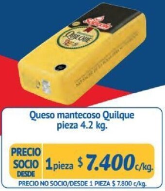 Alvi Queso mantecoso Quilque pieza 4.2kg x 1pieza oferta