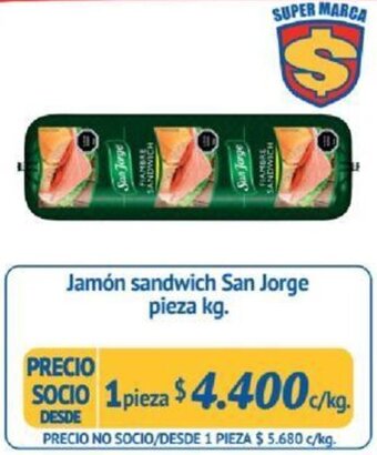 Alvi Jamón sandwich San Jorge 1 pieza x kg oferta