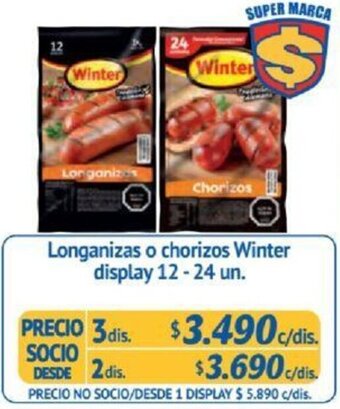 Alvi Longanizas o chorizos Winter display 12-24 un x 3dis oferta