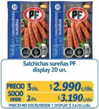 Alvi Salchichas sureñas PF display 20 un x 3dis oferta