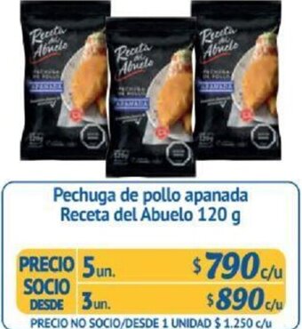 Alvi Pechuga de pollo apanada Receta del Abuelo 120g x 5un oferta