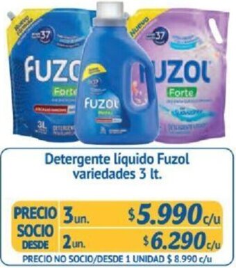 Alvi Detergente Líquido Fuzol 3 lt x 3un oferta
