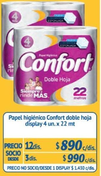 Alvi Papel higiénico Confort doble hoja 4 un x 22 mt x 12dis oferta