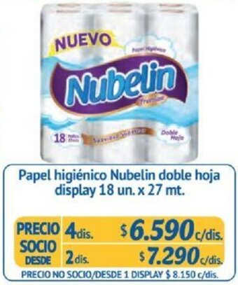 Alvi Papel higiénico Nubelin doble hoja display 18 un x 27 mt x 4dis oferta