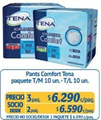 Alvi Pants Comfort Tena paquete T/M 10 un T/L 10 un x 3paq oferta