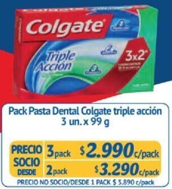Alvi Pack Pasta Dental Colgate triple acción 3 un x 99g x 3pack oferta