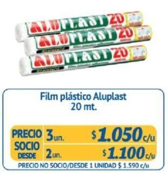 Alvi Film plástico Aluplast 20 mt x 3un oferta