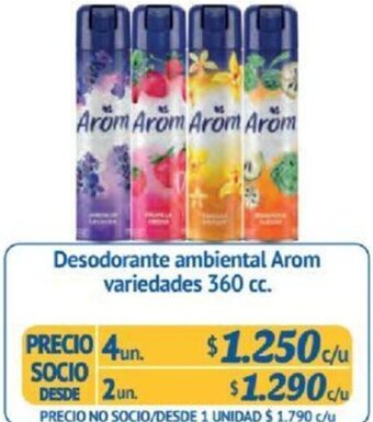 Alvi Desodorante ambiental Arom 360cc x 4un oferta
