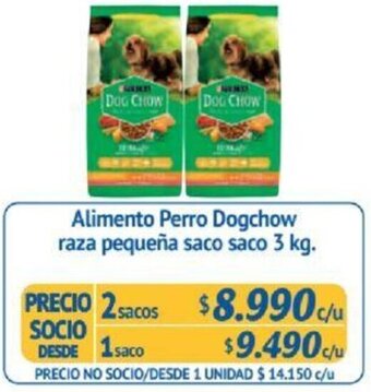 Alvi Alimento Perro Dogchow raza pequeña saco saco 3 kg x 2sacos oferta