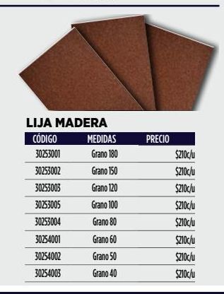 Construmart Lija madera oferta