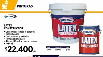 Construmart Látex constructor soquina oferta