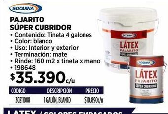 Construmart Pajarito súper cubridor 4gl oferta