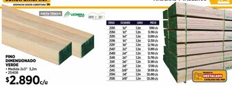Construmart Pino dimensionado verde 1 x 5 3,2 mt oferta