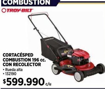 Construmart Cortacésped a combustión 190 cc con recolector rueda alta oferta