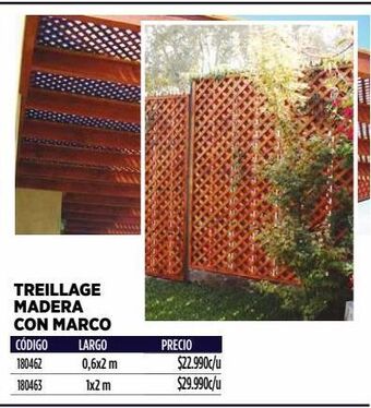 Construmart Treillage madera marco 1 x 2 mt oferta