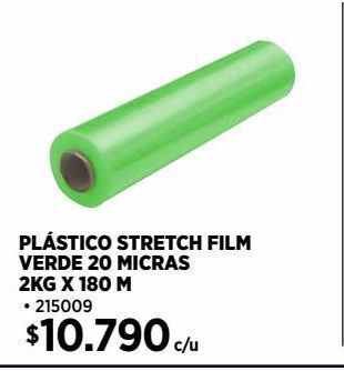 Construmart Film plástico para embalaje rollo color verde oferta
